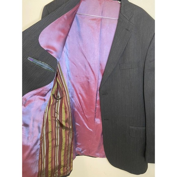 Ted Baker Endurance Charcoal Grey Blazer with Purple Lining Sz 44L - Picture 5 of 8